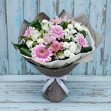 Букет цветов из:  Герберы, Альстромерии и Хризантемы в Алексеевске