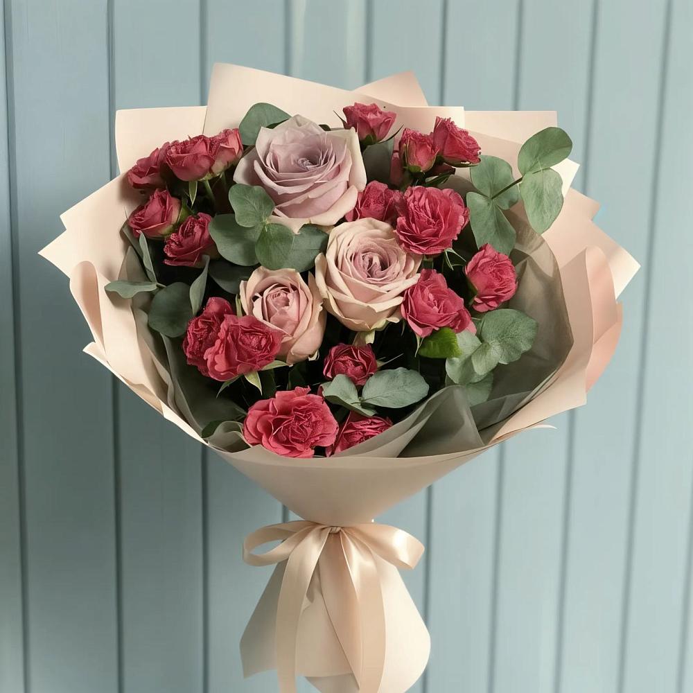 Букет цветов из: Гвоздики и Розы в Алексеевске