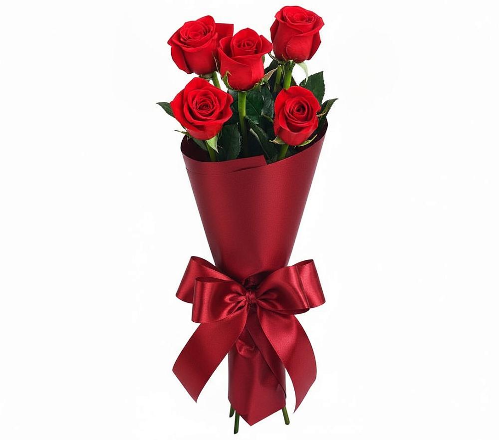 Букет 5 Красных роз Эдлесс Лав в Алексеевске