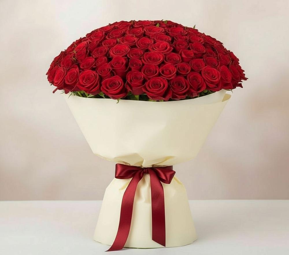 Букет 101 Красная роза Милано в Алексеевске