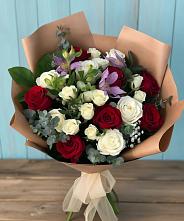 Букет цветов из:  Розы и Альстромерии в Алексеевске