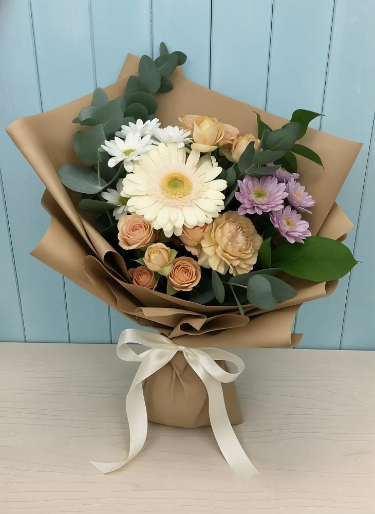 Букет цветов из: Герберы и Хризантемы в Алексеевске