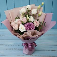 Букет цветов из:  Розы и Лизиантусы #REPLACE_PRED# Алексеевске