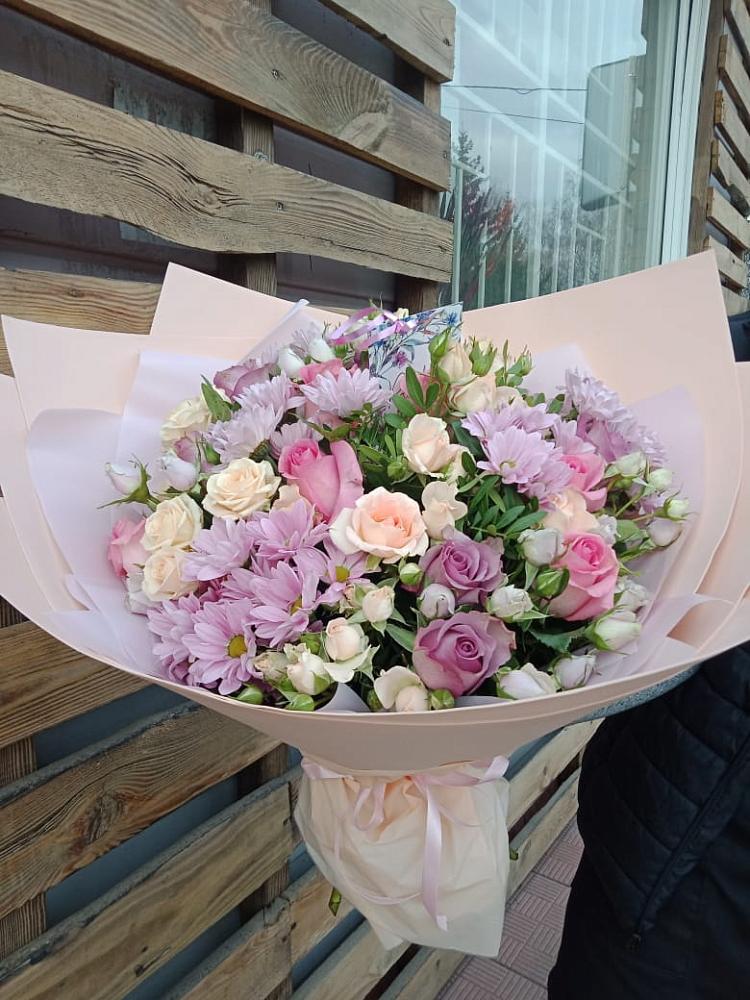 Букет цветов из: Розы и Хризантемы в Алексеевске