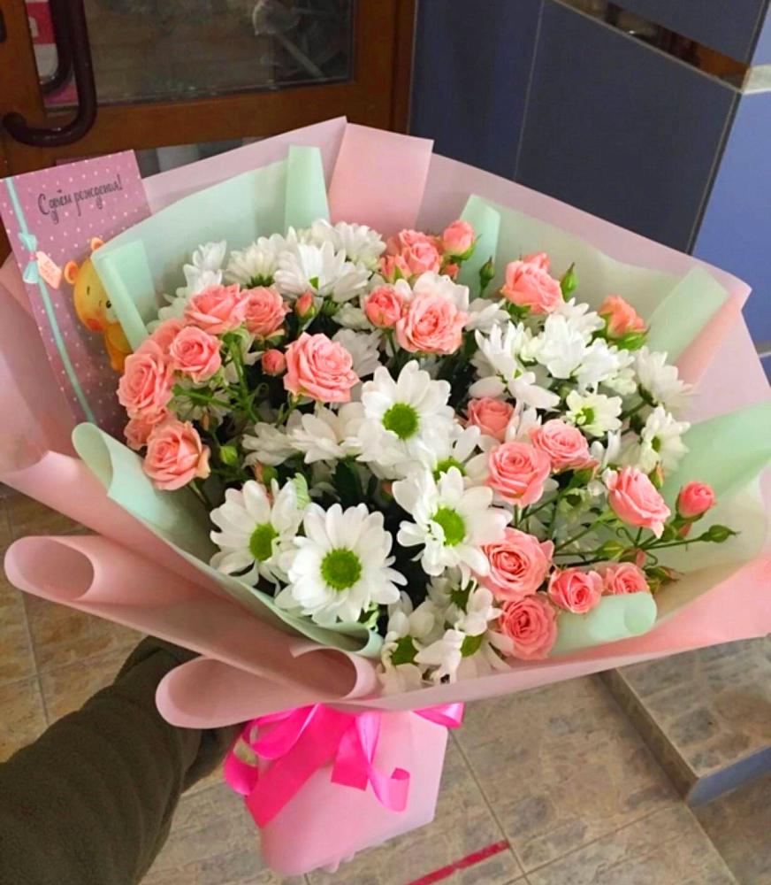 Букет цветов из: Розы и Хризантемы в Алексеевске