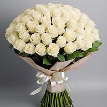Букет 101 беля роза Белоснежка в Алексеевске