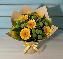 Букет цветов из:  Герберы и Хризантемы в Алексеевске