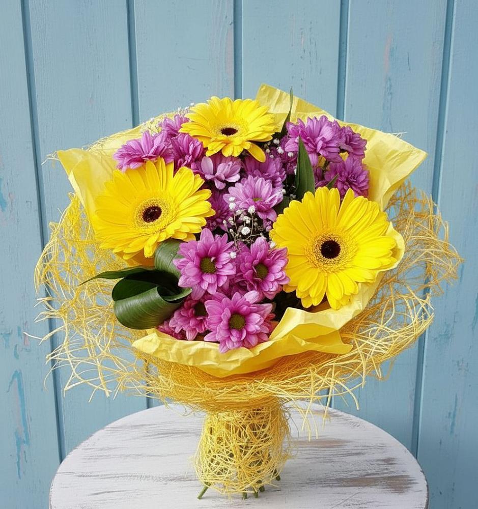 Букет цветов из: Хризантемы и Герберы в Алексеевске