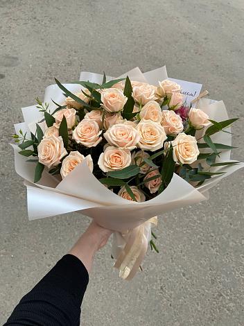 Букет Кремовые розы Латте в Алексеевске