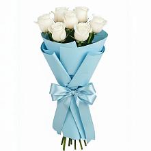 Букет 7 белых роз Проуд в Алексеевске