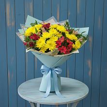 Букет цветов из:  Альстромерии и Хризантемы в Алексеевске