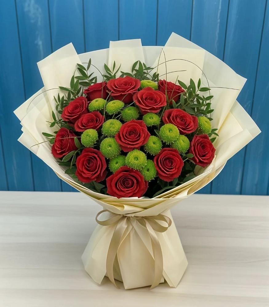 Букет цветов из: Розы и Хризантемы в Алексеевске