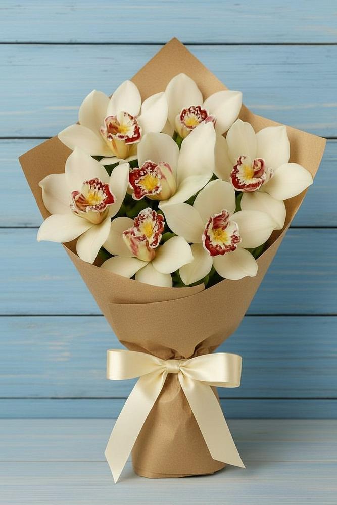 Букет цветов из: Орхидеи и Розы в Алексеевске